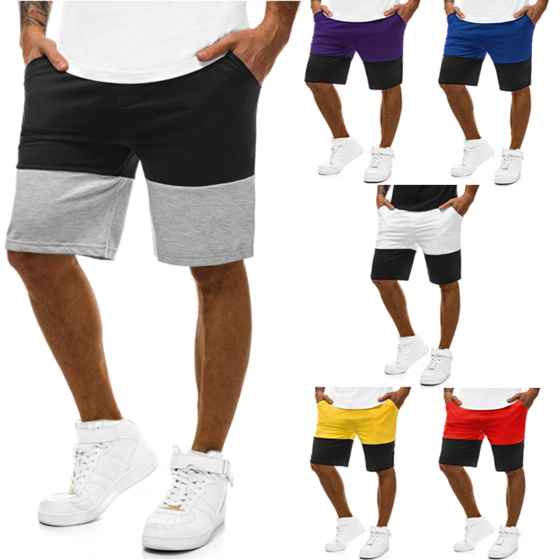 

Mens cotton shorts Run gym jogging sports Fitness bodybuilding Sweatpants male workout training Brand Knee Length short pants, Purple