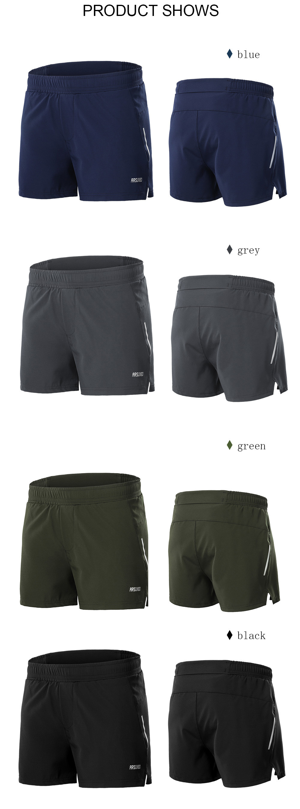 arsuxeo running shorts