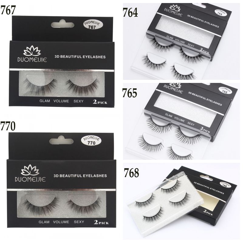 

DUOMEIJIE 3D Mink Eyelash Extension CiliosFalse Eyelashes Mink Eye Lash Extension Fake Lashes Kit Soft Natural Wimper 2Pairs/set 17 Styles