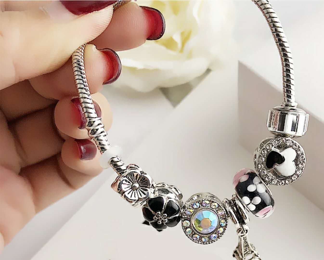 

DIY Jewelry women bracelets charm bracelet stainless steel screw cuff bracciali gift Bracciale de donna with box