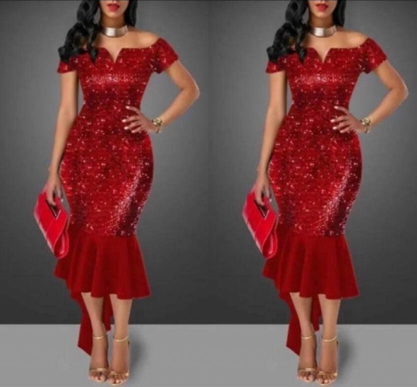 red new years dress