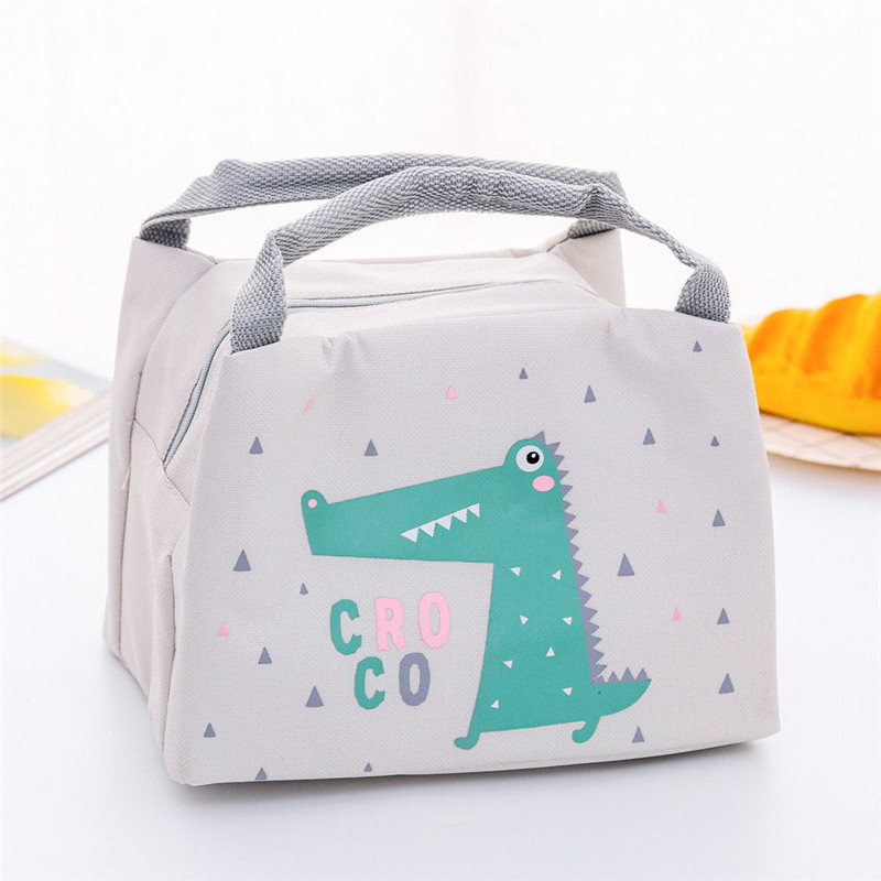 

Cute Multicolor Optional Bags Portable Animal Thermal Insulated Cooler Waterproof Picnic Lunch Box Bag Pouch Bolsa de bento, As photo show