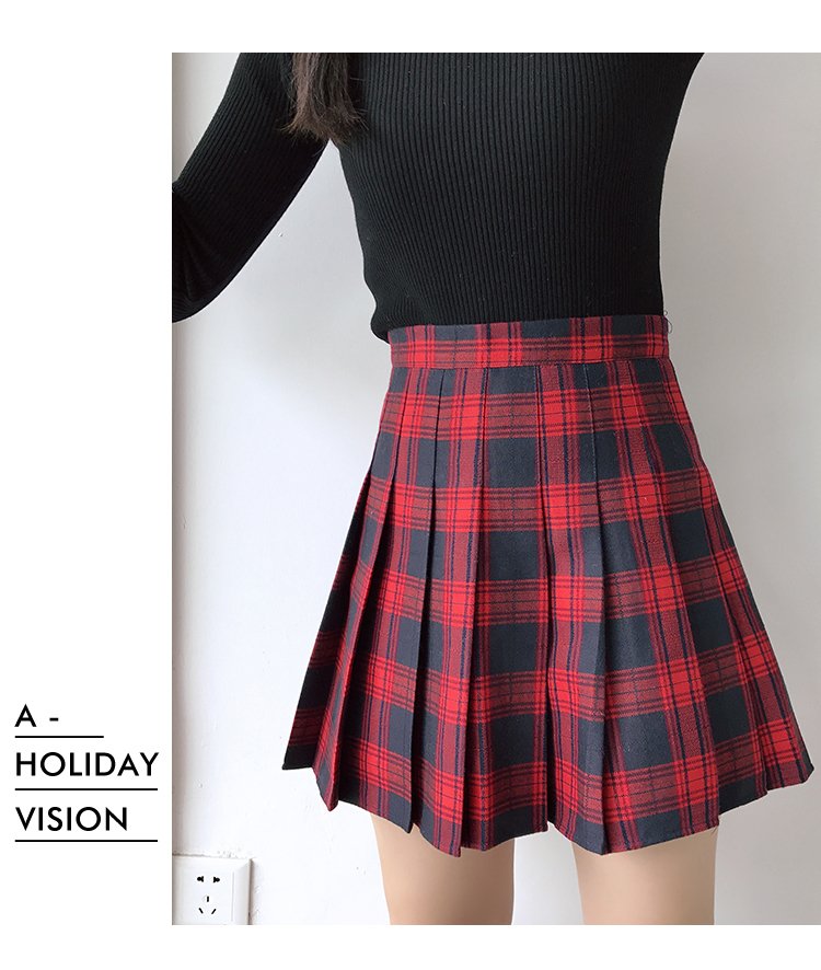 Best And Cheapest Skirts Japanese School Plaid Pleated Mini Skirt ...