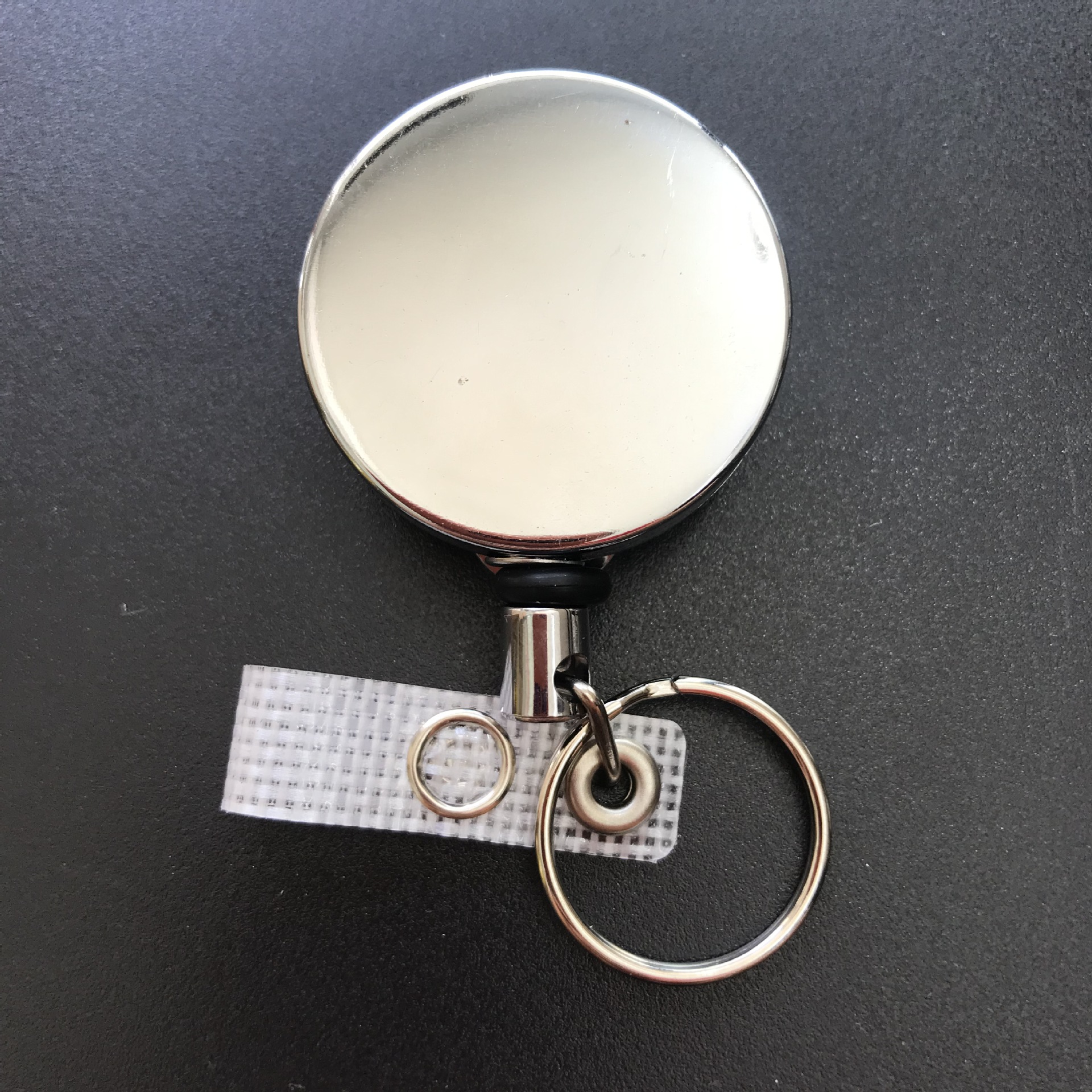 

Retractable Pull Badge Reel ID Lanyard Name Tag Card Badge Holder Reels Recoil Belt Key Ring Chain Clips, Silver