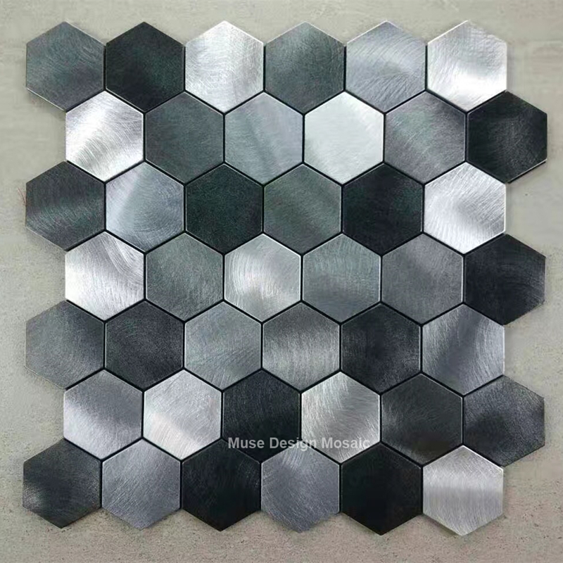Glasmosaik Carrelage Métal mosaïque alu alumnium mosaïque bleu