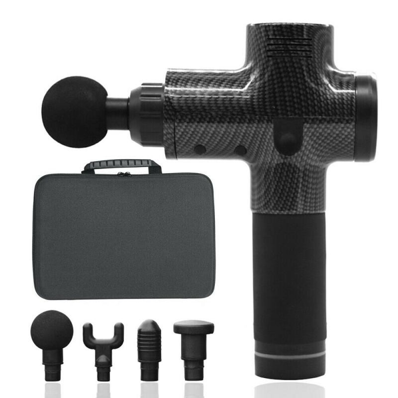 

Electric Muscle Massager Therapy Fascia Massage Gun Deep Vibration Muscle Relaxation Fitness Equipment with Bag DLH348