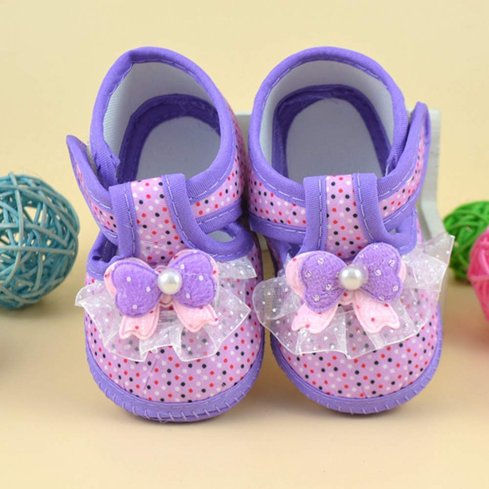 

Newborn Baby Boy Girl Shoes Baby Lovely Sweet Bowknot Boots Soft Crib Casual Simple Shoes Comfortable, Purple