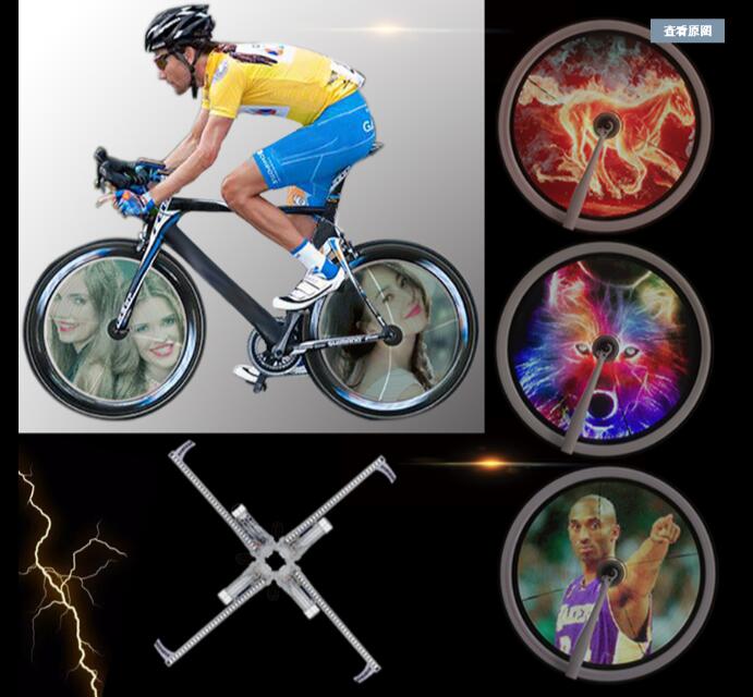 

FTL bicycle hot wheels light 3D display night riding spoke lights bicycle tail light LED advertising 2set