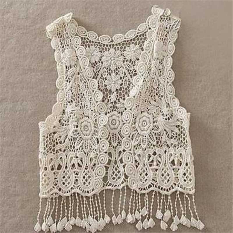 

Toddler Kids Baby Girls Beach Wear Crochet Lace Hollow Cardigan Tops Vest Tassel Swimming Clothes