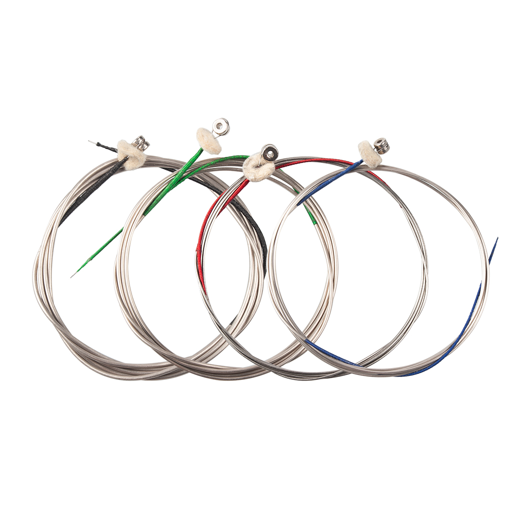 

4 Pack 4/4 Double Bass Strings Music Instrument Accs Full Kit 10x10x1cm