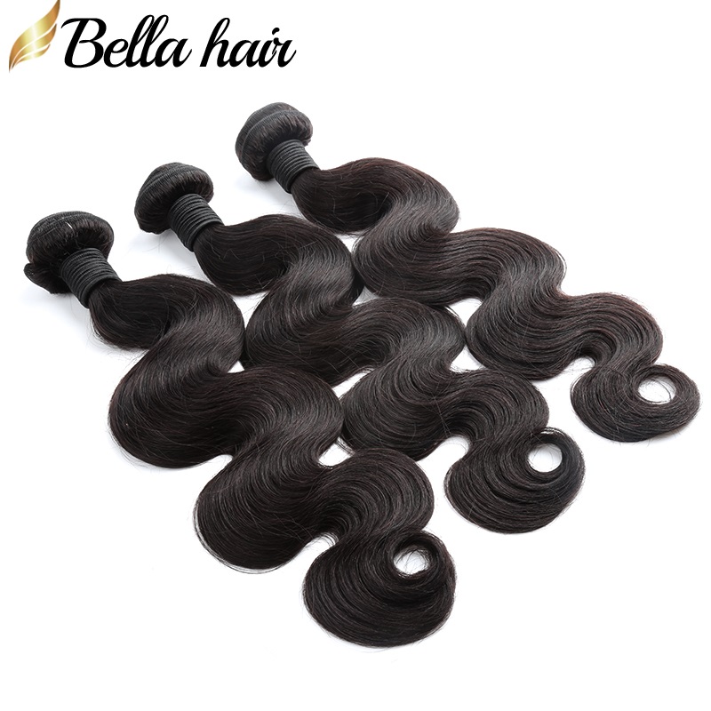 

bellahair 100 unprocessed peruvian human virgin hair bundles body wave hair weft extensions 3pcs lot double weft, Natural color