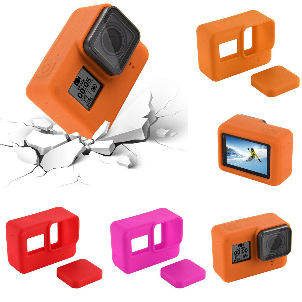 Para GoPro 8 Silicona Funda Cubierta Protectora A prueba de choques Cámara cubierta protectora de marco