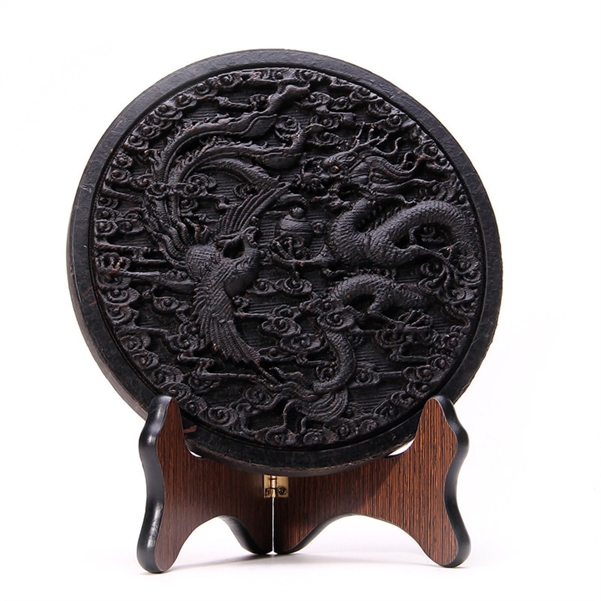 

500g Chinese Organic Black Tea Wuyi Big Red Robe Cake Dragon & Phenix Carving Red Tea New Cooked Tea Green Food Promotion