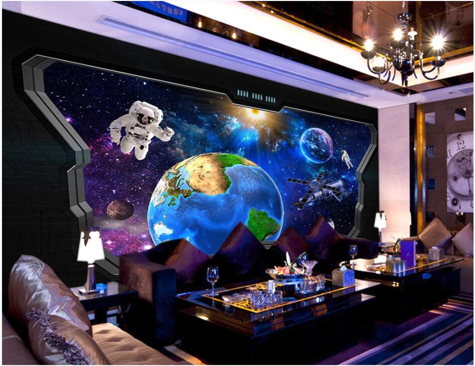 

custom photo 3d wallpaper Cosmic planet outer space interstellar background home decor living room 3d wall murals wallpaper for walls 3 d, Non-woven wallpaper