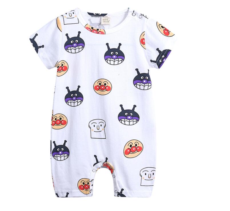 

Infant Summer Short Sleeve Cartoon Cotton Romper One Piece 6-24M Baby Jumpsuit KD 031, As picture