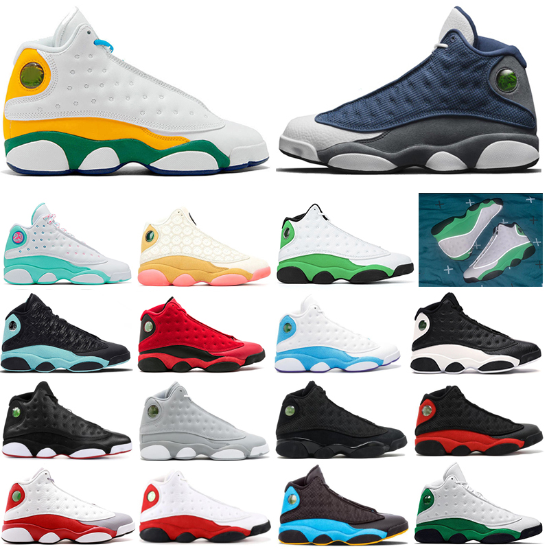 

Mens Basketball shoes 13 13s bred black cat flint Aurora Green Reverse He Got Game Playground Mens Athletic sports Trainers sneakers 5.5-13, Chicago 36-47