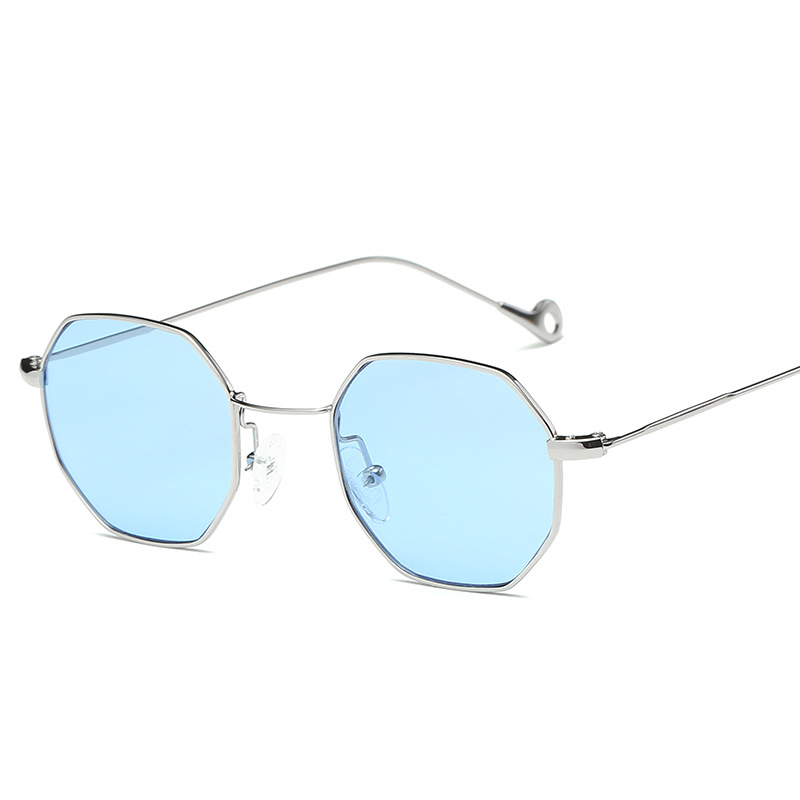 

fashion Retro small square octagonal Sunglasses 2020 ocean slice transparent Sunglasses mirror sunglasses Flat Outdoor Eyewear S17025