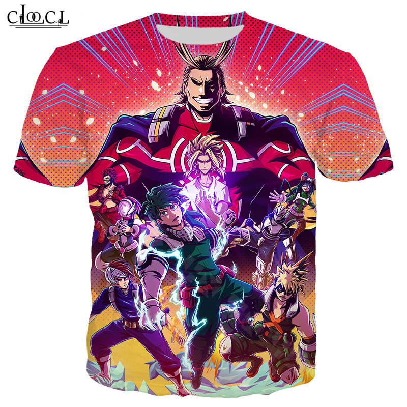 

2020 Fashion Anime My Hero Academia T Shirt Men Women 3D Print All Might Short Sleeve Couples Pullover Streetwear Tops, T shirt 1