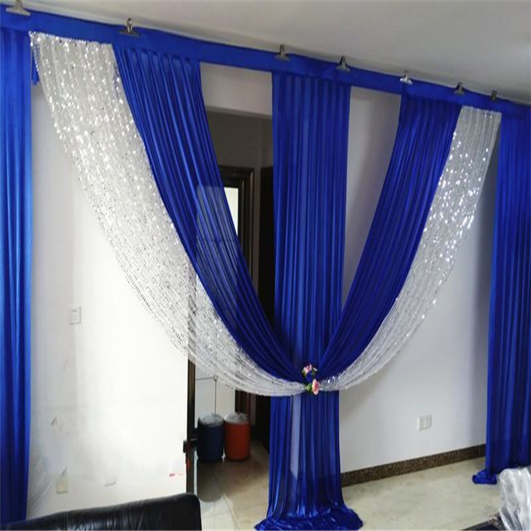 

3M*6M wide swags wedding stylist designs backdrop Party Curtain drapes Celebration Stage Performance Background Satin Drape wall draps