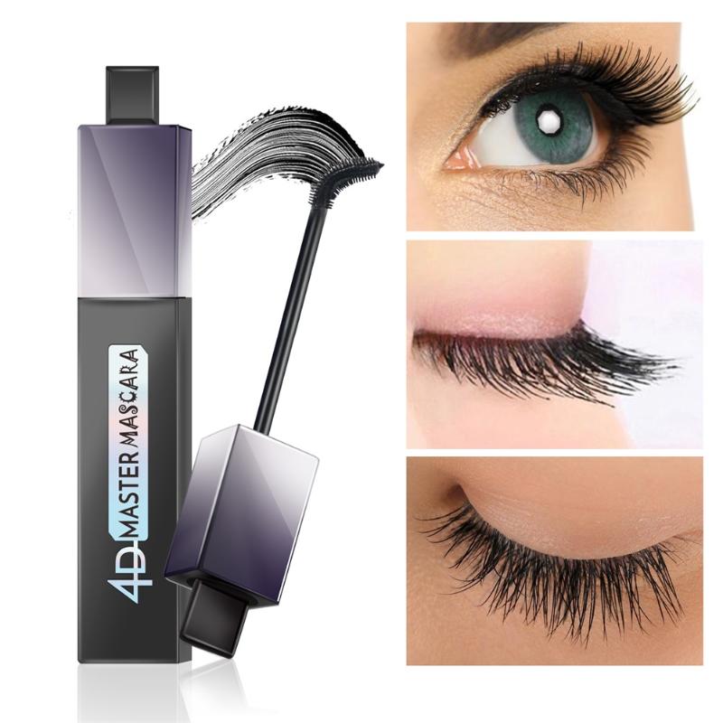

Dramatic Extension Longer Thicker 4D Silk Fiber Lash Wide Angle Brush Mascara Waterproof water Removable Long-Lasting Mascara, Black