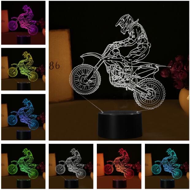 Lampe-Acryl-Geschenk Usb der Dino-Noten-bunten Tabelle 3d f/ührte Lampe des Nachtlichtes 3d f/ür das Schlafzimmer der Kinder