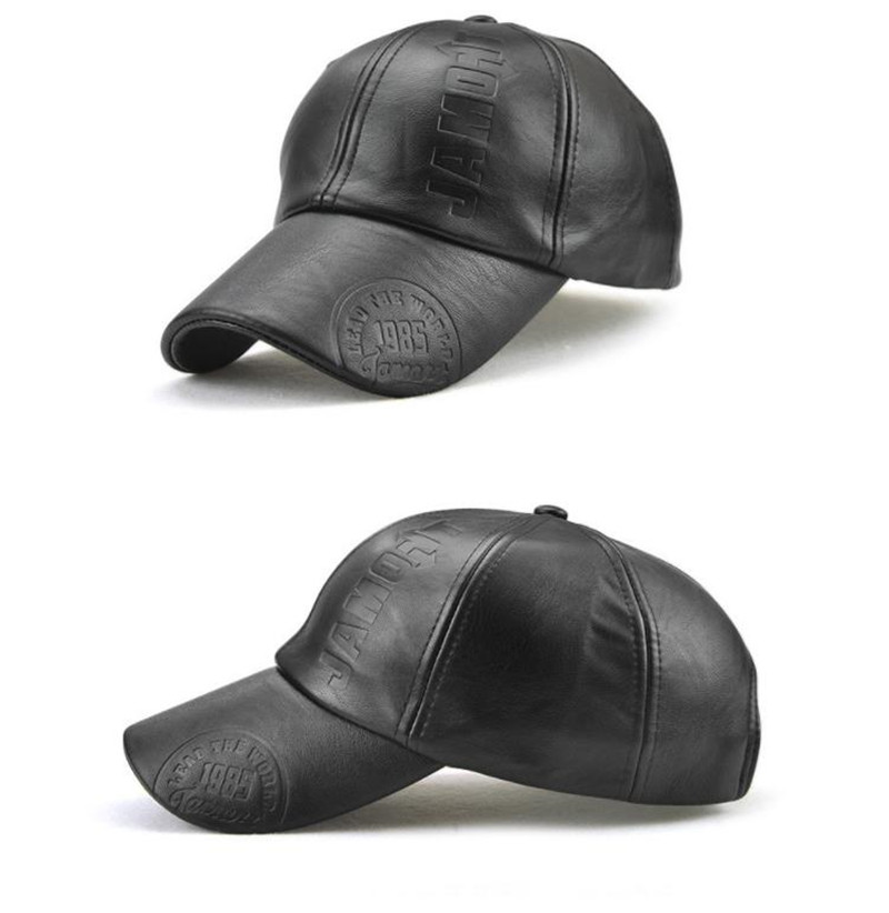

Fashion PU Leather Baseball Caps Hip Hop Hats Snapback Hats Printing Baseball Caps for Men Women Black Coffee Outdoor Sport Casquette Hats