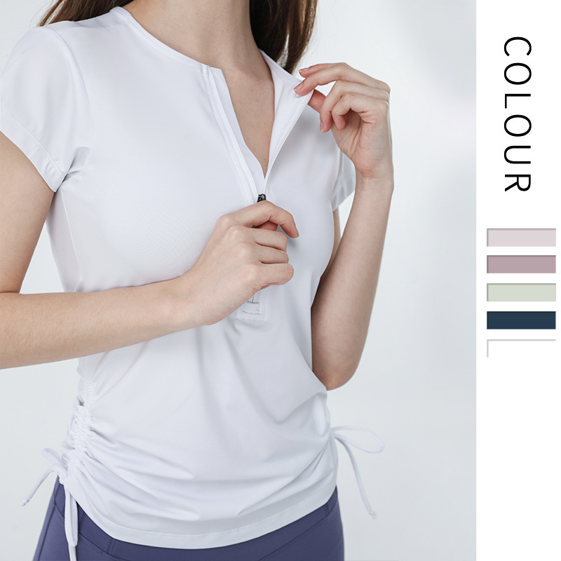 

Short-Sleeved T-shirt Ladies Fitness Yoga Tops Slim Quick-Drying Running Fitness Clothes Sportswear Women, Green