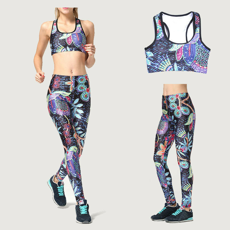 

top quality 18 19 new Cool Women' Sport Yoga Gym Running Set Sportwear Suit Fitness Clothing Workout yoga outfit, Multi