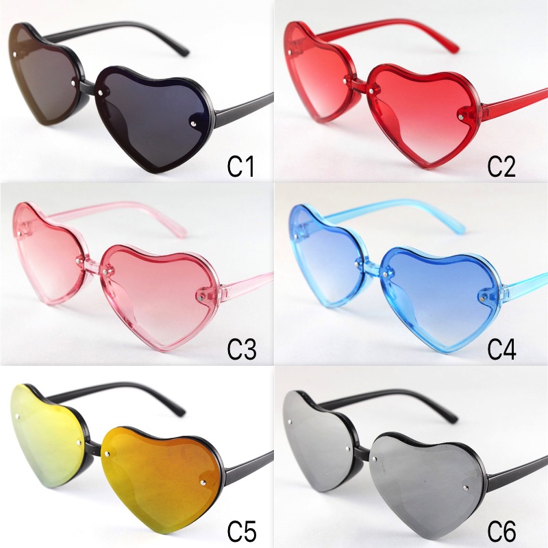 

Kids Sunglasses Cute Colorful Hearts Frame Eyewear Children Size Lovely Baby Sun Glasses UV400 Wholesale