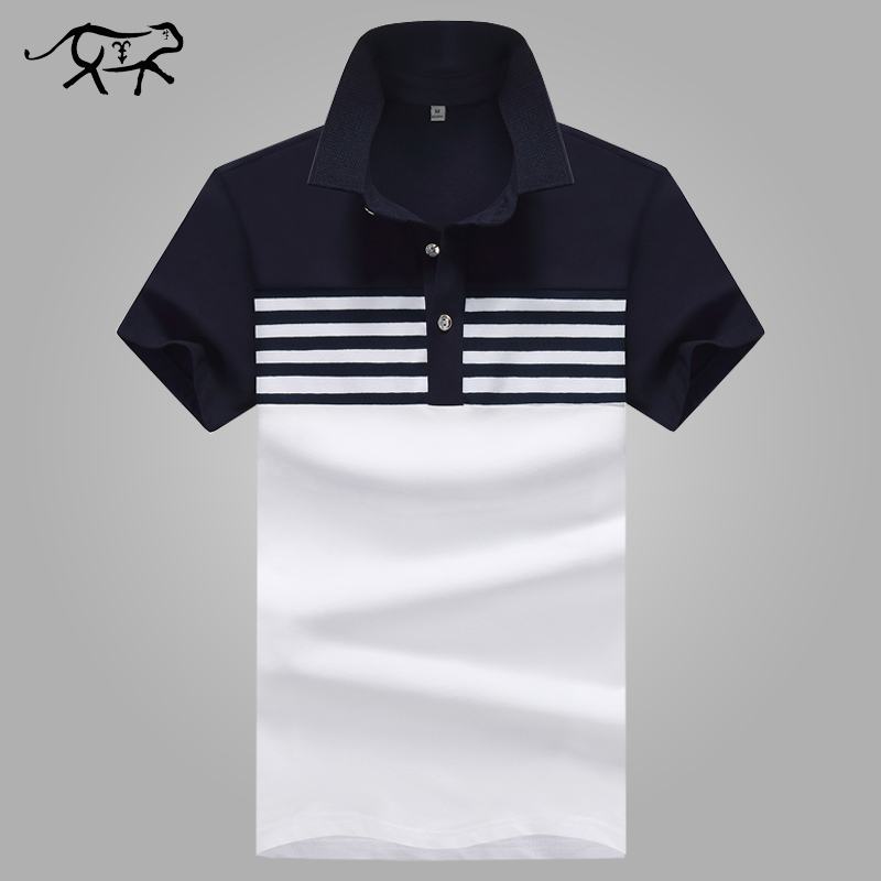 

2018 'S Brand New Men Men Cotton Fashion Patchwork Camisa Shirt Polo Jerseys Short -Sleeve Casual Summer Polo Shirts Lapel 4xl Xnswn, Gray;blue