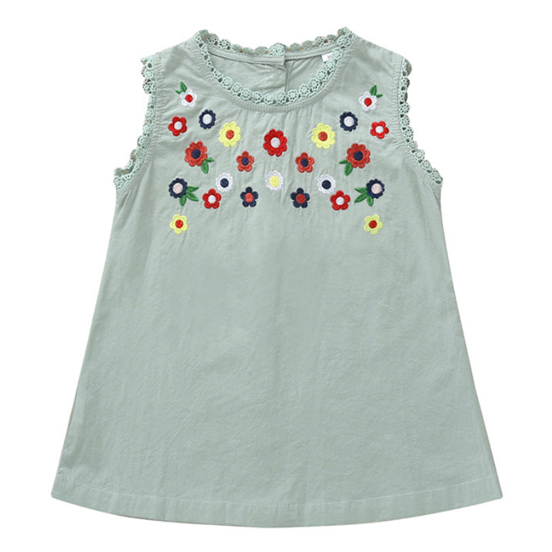 

Baby Summer Dress Girls Sleeveless Embroidery Fashion Personality Children Clothes Sweet Princess Dress Kids Christmas Costumes, Ha09610-gray