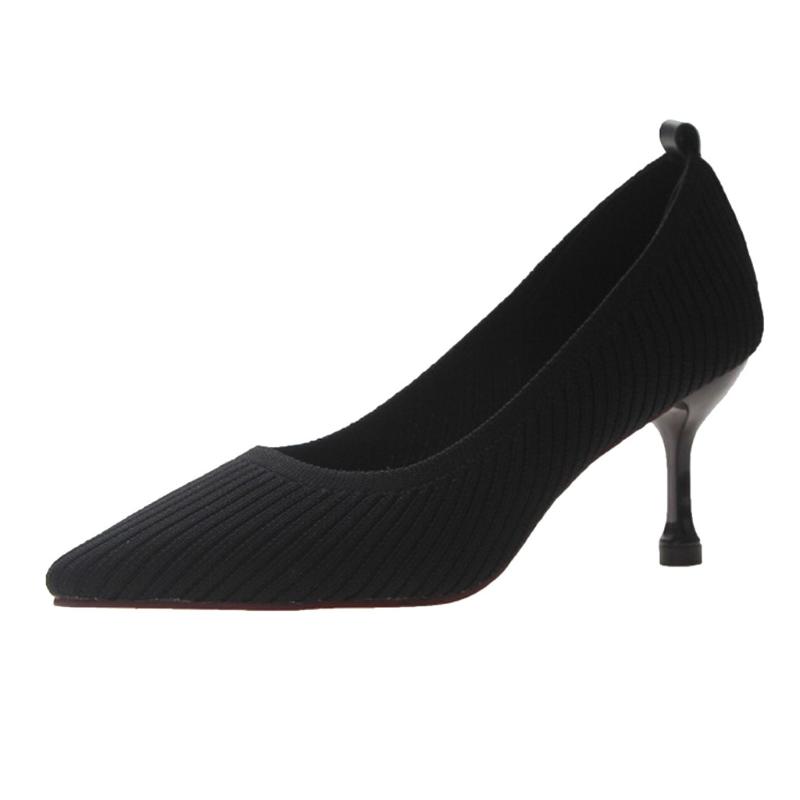 

Sagace Women Sandals 2020 Summer New Fashion Commuting High Heels Ladies Fine Heel Middle Heel Shallow Mouth Women Shoes, Black