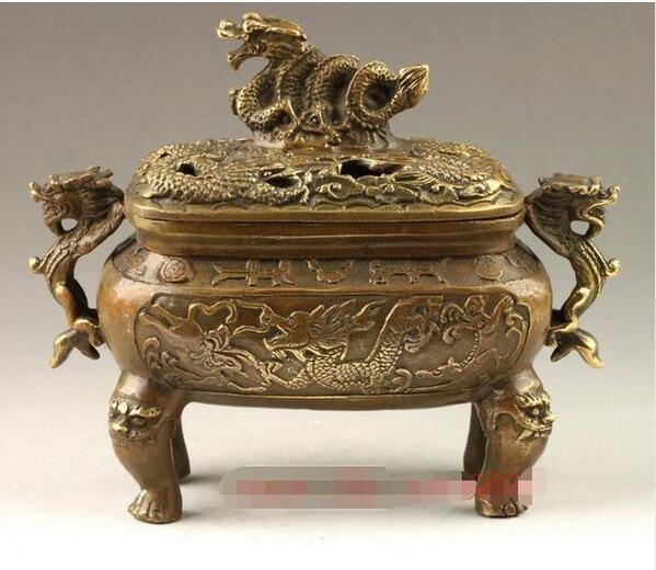 Chinese Brass Lotus Incense Burner Made During The Qianlong Period HT0023