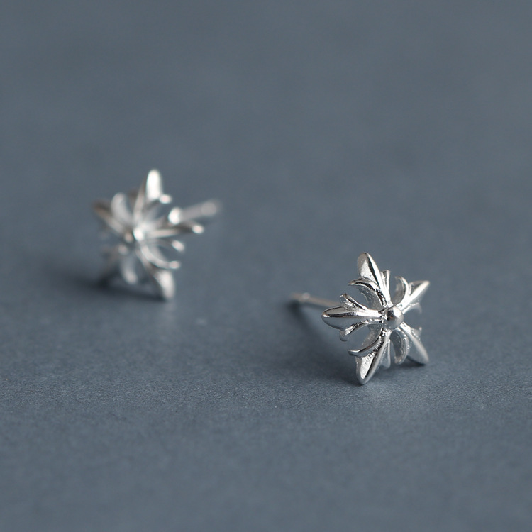 

brand new 925 sterling silver jewelry american european handmade designer crosses stud earrings for women for women ing, Golden;silver