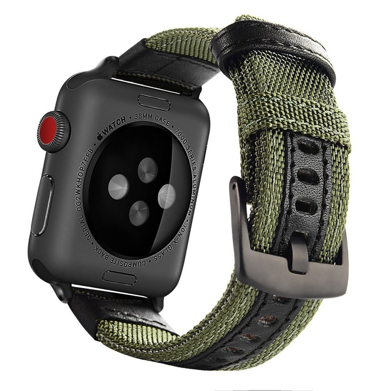 

Military Nylon Watch Loop Strap for Apple Watch 1/2/3/4/5 Wrist Bracelet Sports Band for Iwatch 38mm 40mm 42mm 44mm Leather Watch Band