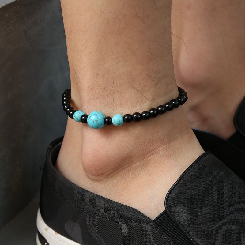 

2019 Weave Man Anklet Chain Bracelets & Bangle For Boy Bead Crystal Anklets Men Jewelry