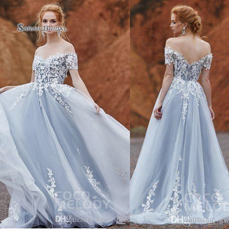 

Elegant Off Shoulder Appliques Prom Dresses Short Sleeves High End Quality Evening Party Dress Hot Sales, Dark red