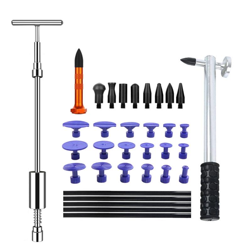

AUTO BODY DENT REMOVAL TOOLS KIT HAND TOOL GLUE STICKS DENT PULLER TABS GLUE PULLER KIT FOR CAR REMREPAIR