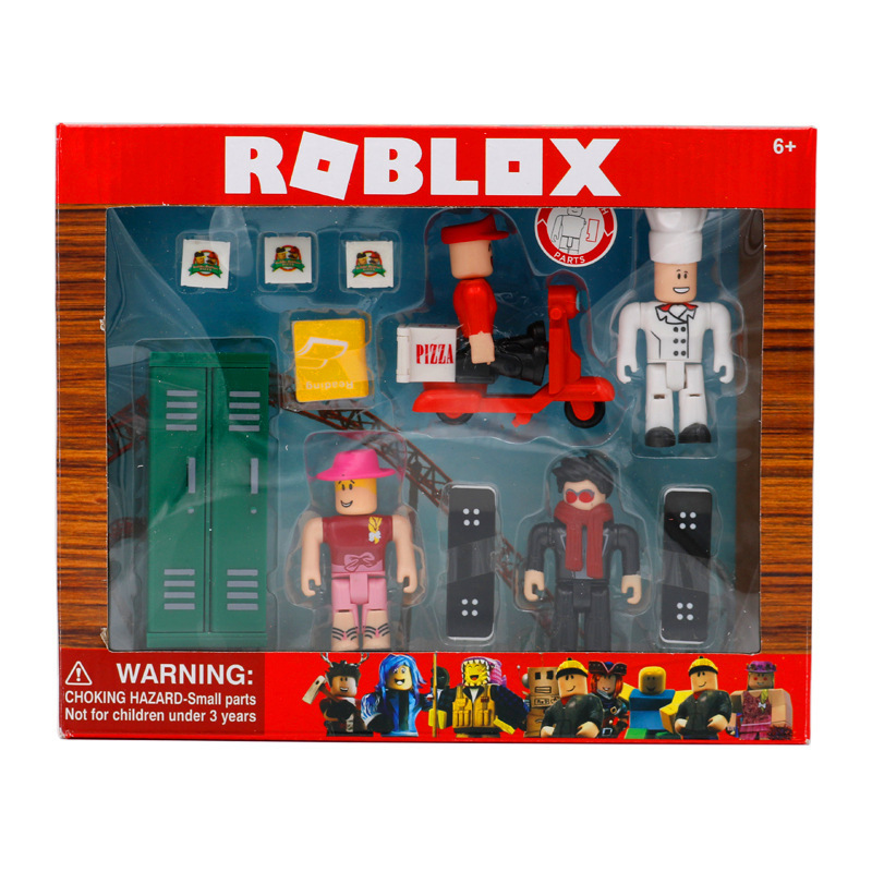 2020 Roblox Work At A Pizza Place Game Pack 7cm Pvc Suite Dolls