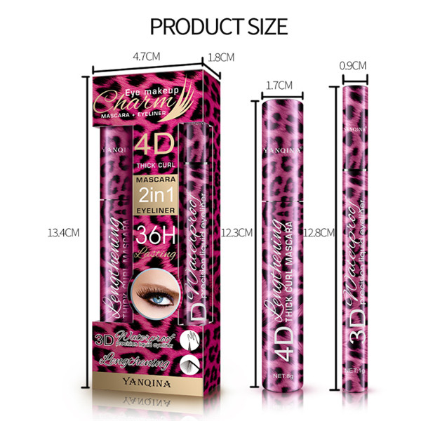 2020 4D Eye Make up Cosmetics Mascara Waterproof New Arrival Mascara Eye Make up 2 in 1 with high quality