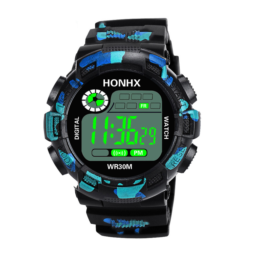 

Genvivia Fashion Mens LED watch Analog Quartz Alarm Date Sports Wrist Watch Digital Men Quartz Casual Wrist Relogio Ma#w35, Multicolor
