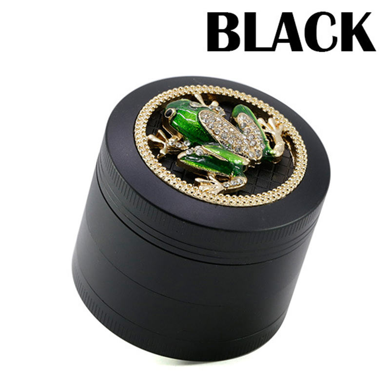 

DHL new 4 layers CNC teeth herb grinder zinc alloy tobacco grinder frog on top fast shipping