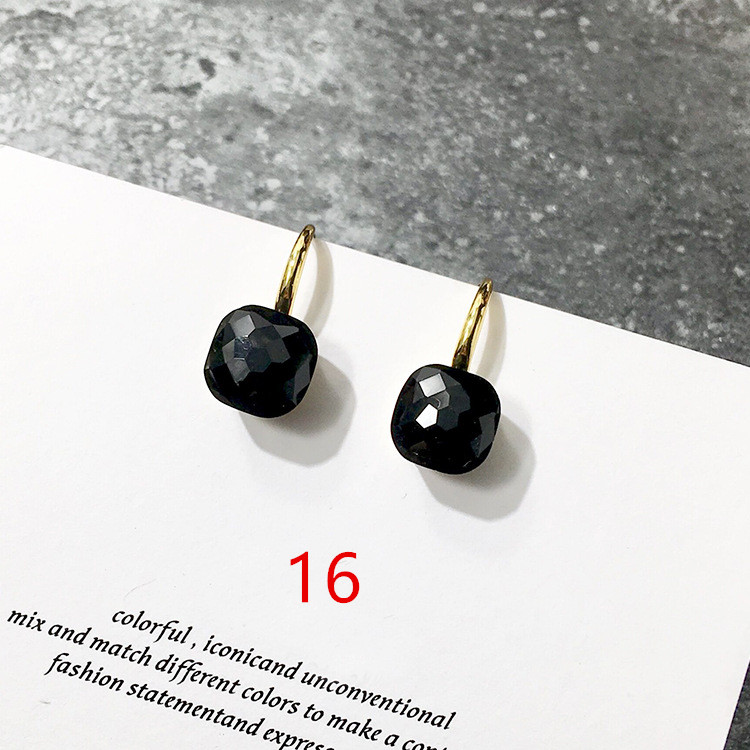 

2020 Gold diamond gold-plated stone cut sugar crystal earrings designer stud earrings women fashion earrings jewelry wholesale, Golden
