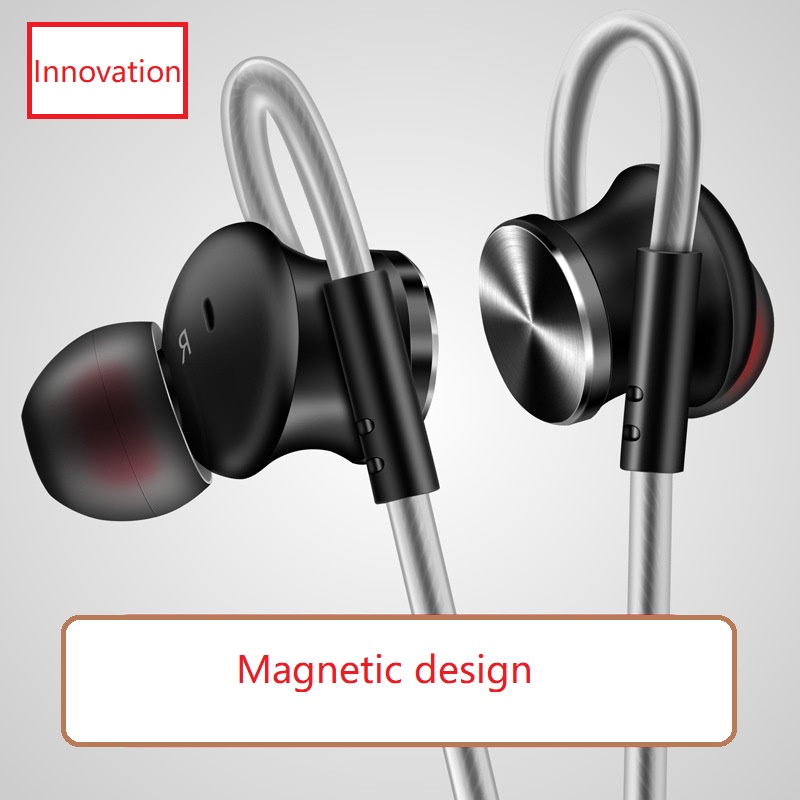 

Tuna-G9 Metal Magnetic Headphones, Sports earphones, Line Control Headphones, Subwoofer Music Headphone, Black