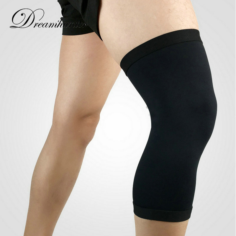 

1 pair basketball knee braces sports kneepad volleyball kneepads sports safety cycling running knee protector support, White