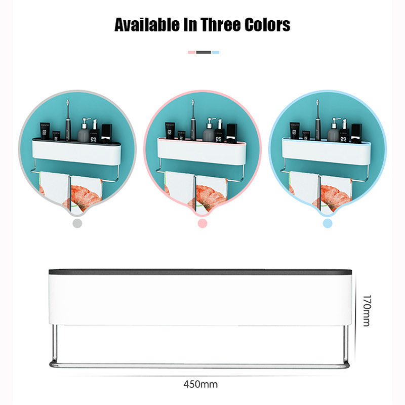 

ONEUP Wall Bathroom Shelf Shampoo Cosmetic Shower Shelf Drainage Storage Rack Home WC Bathroom Accessories Towel Storage Rack