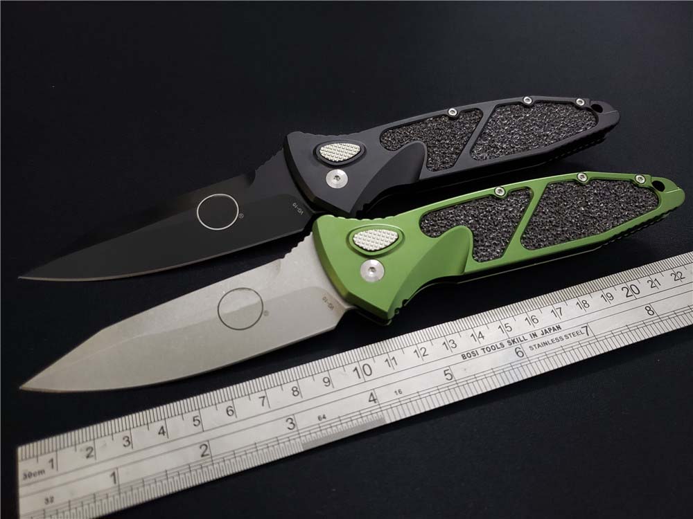 

2Models Tactical Automatic Out Of Front knife Aviation aluminum outdoor camping folding hunting Pocket Knives self-defense Camping tools