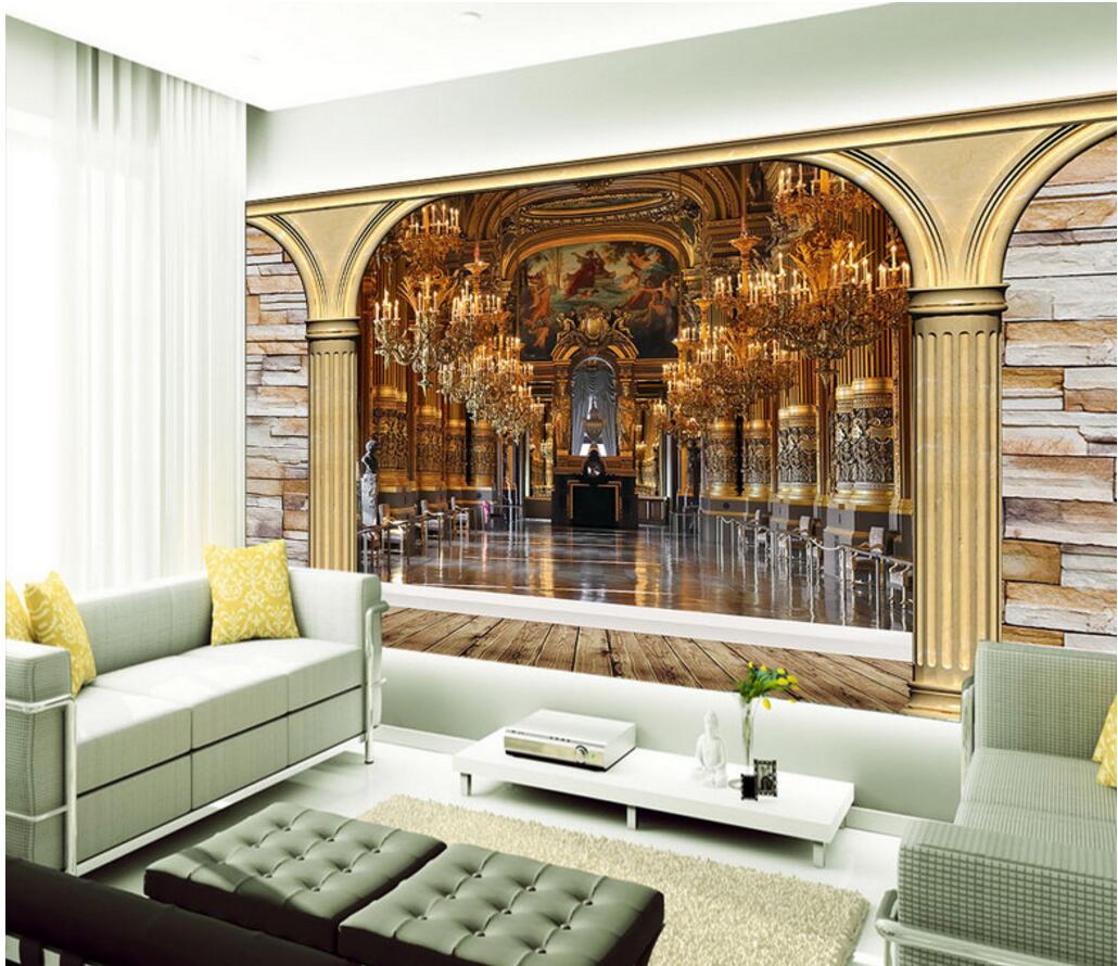 

WDBH 3d wallpaper custom photo European high-end church palace corridor home decor living room 3d wall murals wallpaper for walls 3 d, Non-woven wallpaper