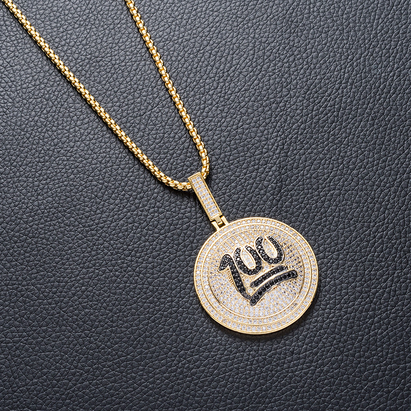 

Hip Hop Rap Singer Ornaments Parts Copper Zircon Hiphop Rap Hip-hop Necklace, Silver
