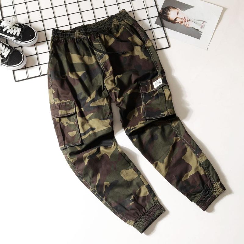 

Men Camouflage Tactical Pants Summer Multi Pocket Combat Jogging Pants Urban Camouflage Casual Tactical Cargo Trousers, Black